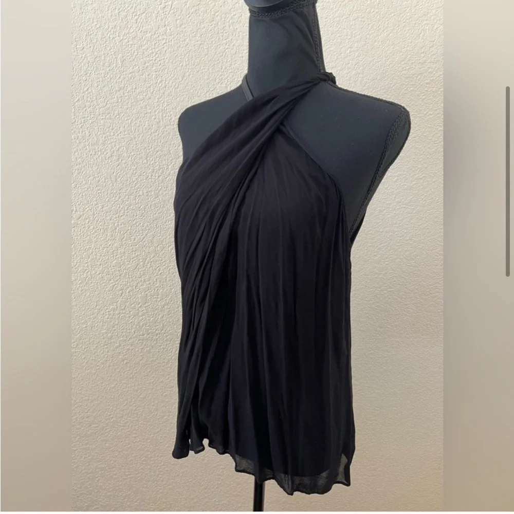 Helmut Lang Lush Voile Twist Neck Top - Picture 4 of 7